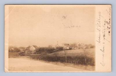 Assonet Village ~ Freetown Massachusetts RPPC Antique Bristol County Photo 1907