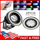 2x 3.5" Rgb Multi-Color Angel Eye Halo Ring Led Fog Light Projector Drl Lamp Us