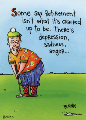Retired Man Golfing Funny / Humorous Retirement Card For Him  Man