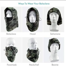 Camo Balaclava Warmer Face Masks Fleece Fro Cycling Hunting Windproof Neck Cover