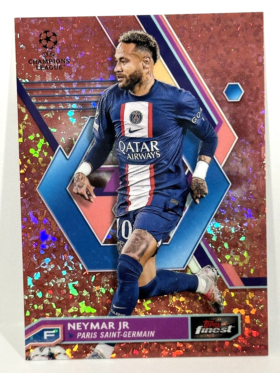 2022-23 Topps Finest UCL PSG Neymar Jr. Rose Gold Mini Diamond