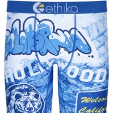 ETHIKA MENS STAPLE UNDERWEAR BOXER CALI RYDER BLUE