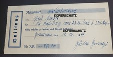 Alte Rechnung Quittung 74 Reichsmark  1944 Grammen / Ostpreu&szlig;en