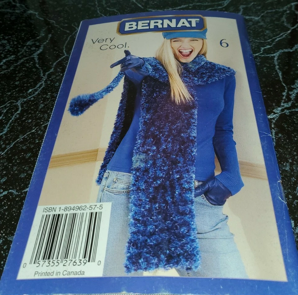 BX1 BERNAT FROM SCARVES TO PONCHOS KNIT & CROCHET PATTERN LEAFLET  - Image 4 of 4