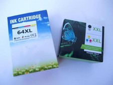 NEW SEALED 2 Packages 64XL Printer Ink 2 Black 1 Tri Color Higher Yield Generic