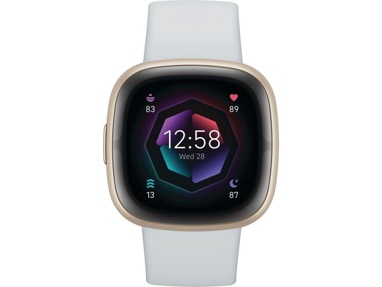 Fitbit Sense 2 Smartwatch Advanced Health Fitness Blue Mist Soft Gold-image