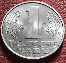1 marka niemiecka 1963 A NIEMIECKA REPUBLIKA DEMOKRATYCZNA NRD KM# 13 UNC STGL