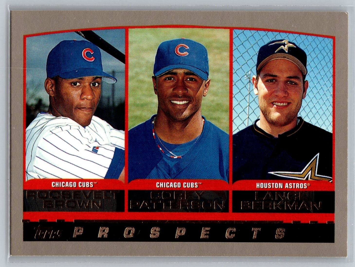 2000 Topps #207 Lance BERKMAN, BROWN, PATTERSON Rookie Prospects Astros RC Card