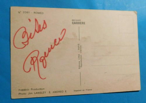 AUTOGRAPHE CHANTEUR ROMEO Disque CARRERE PHOTO JIM LANSLEY E ANDREO E - Imagen 2 de 2