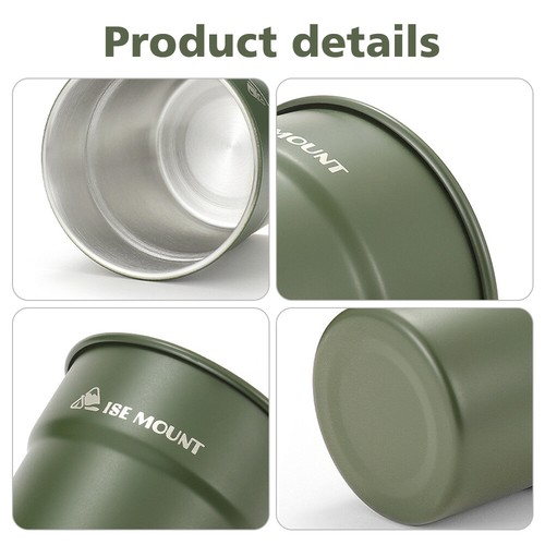 1 or 3X Party Camping Coffee Beer Stainless Steel Cup Drinking Mug Durable 300ml - Picture 8 of 17