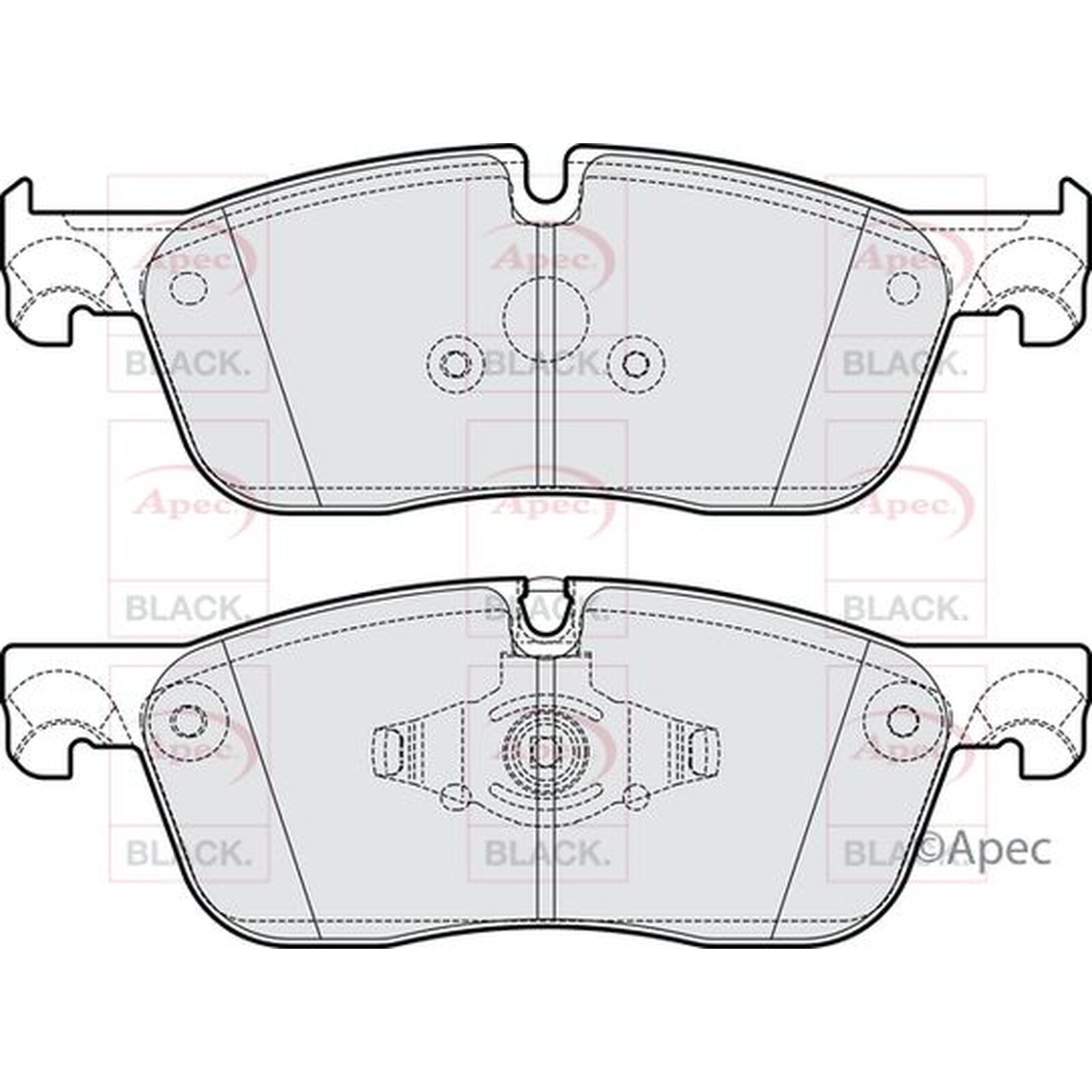 Apec Black Brake Pads Front PAD2295B - Improved longevity and performance