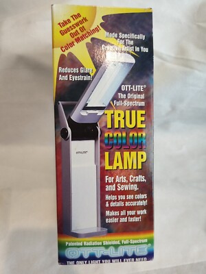 Ott-Lite TrueColor Folding Adjustable Task Light Low Glare Reduced Eye Strain