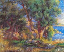 Landscape in Menton by Pierre-Auguste Renoir Giclee Print Repro on Canvas