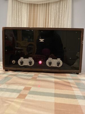 Vintage 1967 Hand Built Wood & Metal Tube Amplifier/Pre Amp High School Project