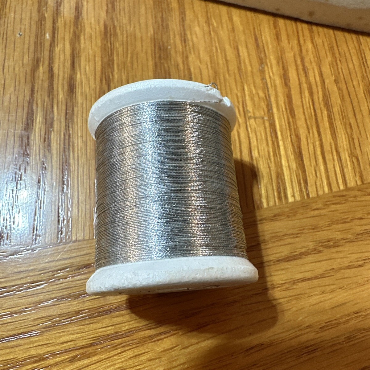 Vintage Gudebrod Rod Winding Fly Tying Thread 100 Yd Spool Silver