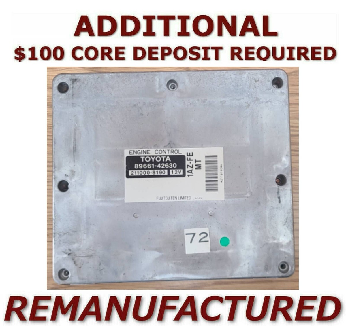 REMAN 2001-2003 Toyota Rav4 M/T Engine Computer ECM ECU PCM 89661