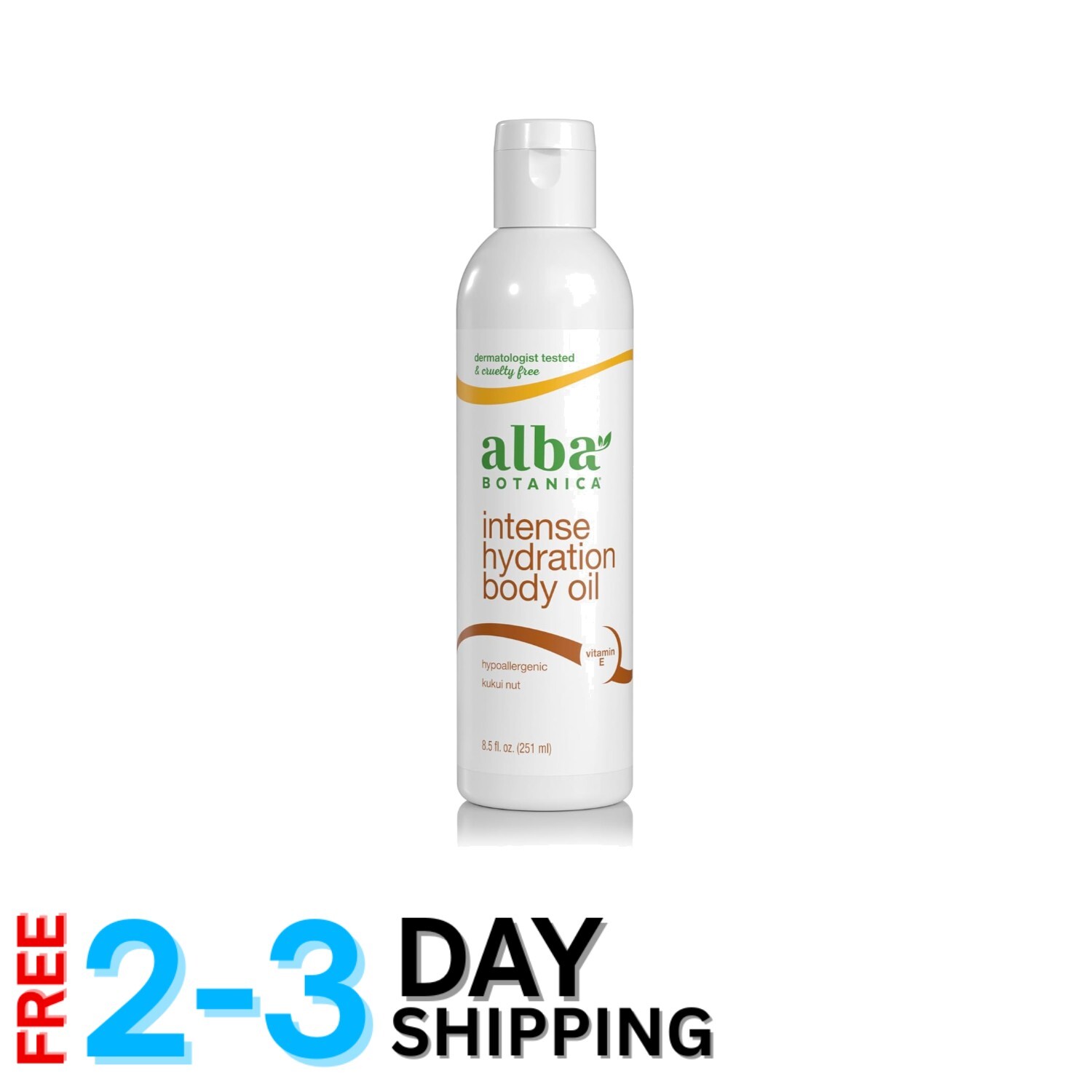 Nourishing 8.5 oz Body Oil with Kukui Nut & Botanical Ingredients for Soft Skin