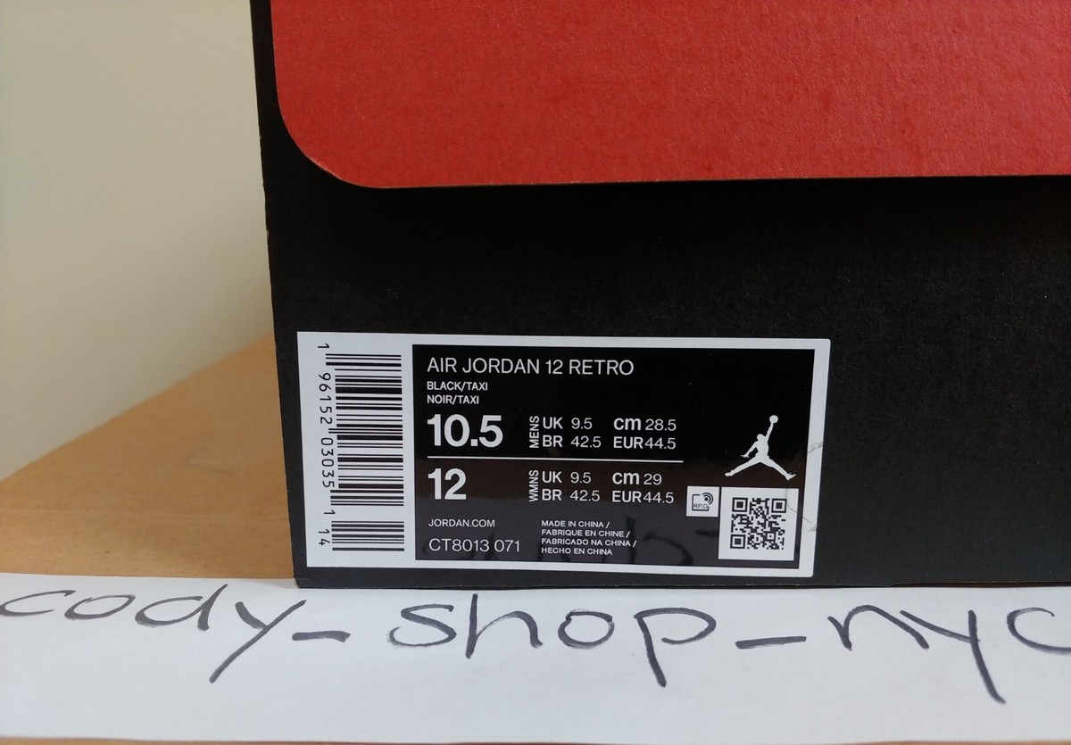 jordan 12 box for sale
