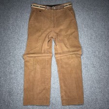 VTG 70s Men  s Brown Corduroy pants w belt