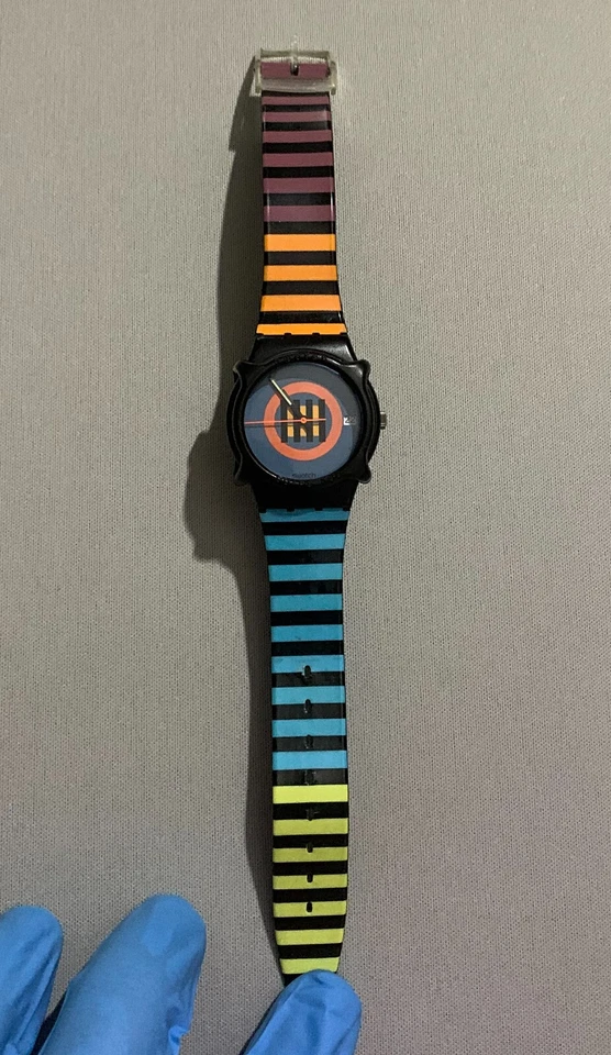 Rare Vintage 1987 Swatch Watch Coral Gables GB407 w/ Swatch Guard (US Version) - Image 2 of 4
