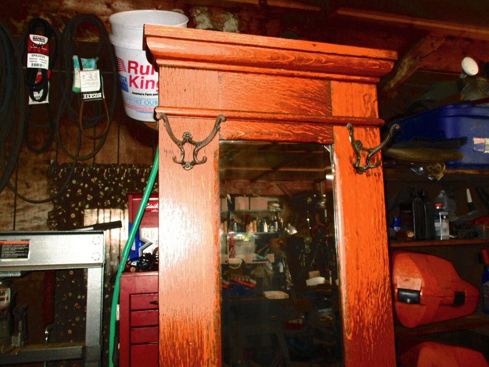 Vintage wooden Hall Tree/Bench eBay