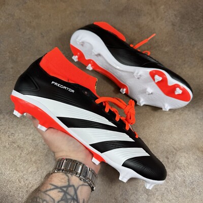 Adidas Predator Fußballschuhe - Größe 9,5 UK - League Sock FG | KOSTENLOSER VERSAND  