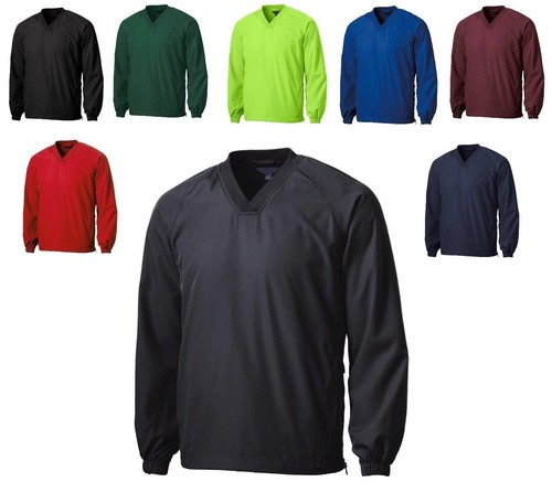 MENS V-NECK, JERSEY LINED PULLOVER WIND 