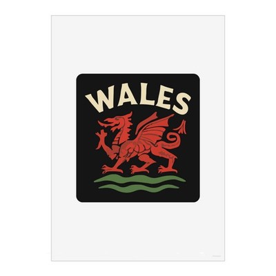 Wandbilder Poster Drucke ''Walisische Flagge Motiv'' (PP055279)
