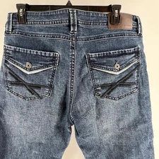TK Axel Mens 36x32 (31.5) Slim Boot  Denim Jeans Cross Pockets stretch