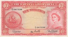 Bahamas 10 Shillings 1953