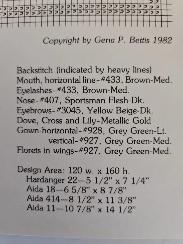 Needleart by Gena GUARDIAN ANGEL Counted Cross Stitch Pattern Leaflet #3 - Image 3 of 4