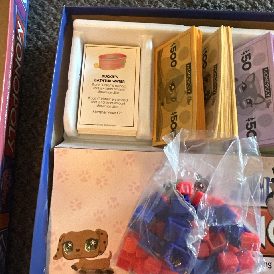Monopoly 2008 Littlest Pet Shop board game Game Incomplete No Figures - Image 3 of 4