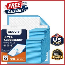 XXL Disposable Bed Pads 30" x 36" Quick-Dry Underpads for Incontinence