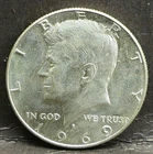 1969 Denver Brilliant Uncirculated Silver JFK Half Dollar Coin!