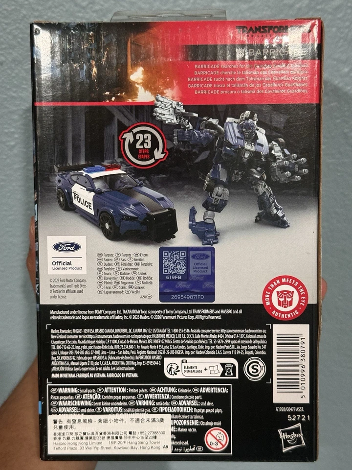 FIGURA DE ACCIÓN HASBRO TRANSFORMERS STUDIO SERIES TF5 LAST KNIGHT DELUXE BARRICADE Foto 2 de 2