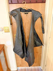 Shaf Leather Motorcycle Chaps Mens XL Black Genuine Leather Belted Zips Vintage