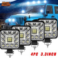 4pc 3inch 120w Square Led Work Light Fog Truck Off Road Tractor Flood Lights