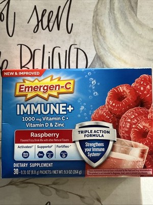 Emergen-C Immune + Triple Action; Raspberry ; 30 Packets Exp 12/26