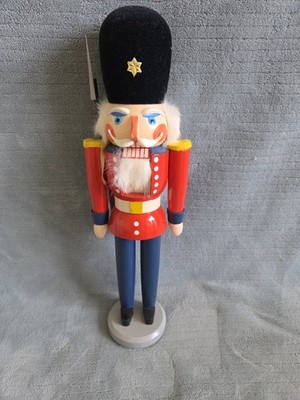 Original Erzgebirge Wooden Nutcracker Palace Guard 16  Handcrafted GDR Vintage