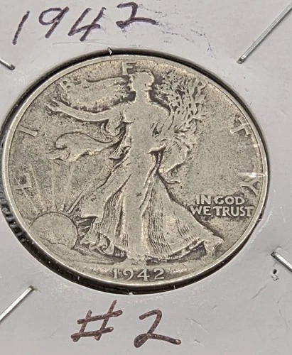 1942 (P) Walking Liberty Half Dollar Fine 90% Silver #2