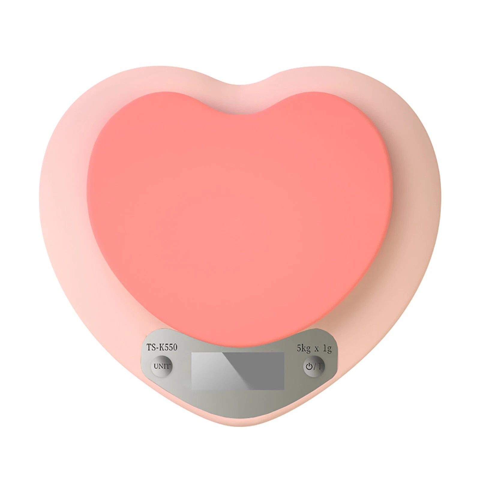 Digital Food Scale HD LCD Display 3 Units Accurate Heart Shaped Small Kitchen