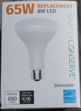 2 Simply Conserve 8W LED BR30 Dimmable Floodlight Bulbs 650lm 2700K Warm White