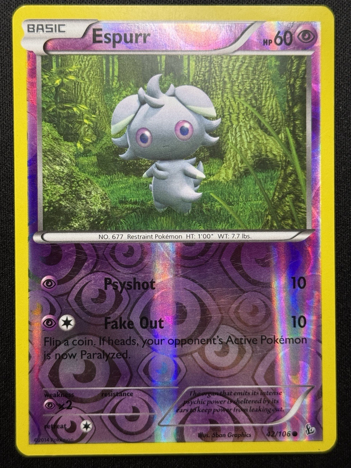 Espurr 42/106 Flashfire Reverse Holo LP/NM
