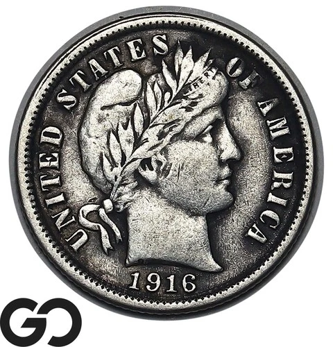 1916 Barber Dime