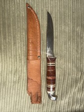 Vintage ESTWING Sportsman Hunting Knife w/Original Sheath 4 3/8" Blade Rockford