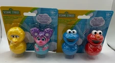 New Sesame Street Wiggle & Wobble Figures Lot Weighted Toys Set Abby Elmo