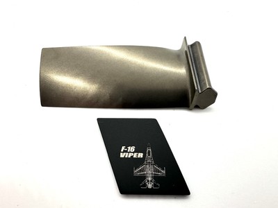 F-16/F-15 Titanium Jet Engine Blade.  USAF Pilot Gift Turbine Boeing Eagle Model