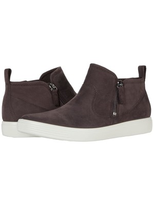 ECCO Womens Gray Goring Soft Classic Round Toe Wedge Leather Booties 5-5.5