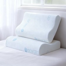 Memory Foam Pillow King Size White Cooling Breathable Cervical Support Bed Pillo