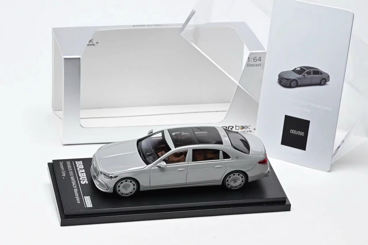 AR BOX 1/64 BRABUS S850 MAYBACH Masterpiece Grey Diecast Car Model